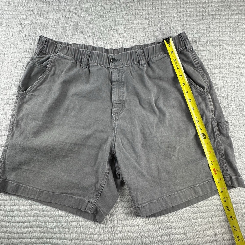 Bearbottom Stretchy Canvas Short Men XXL Gray 7" Pockets Cotton Performance Hike - Picture 2 of 7